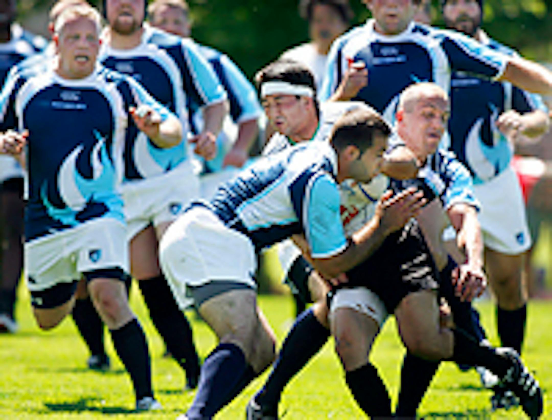 The Minnesota Mayhem (in blue) hosted the Bingham Cup, the gay rugby world championship, last weekend in Blaine.