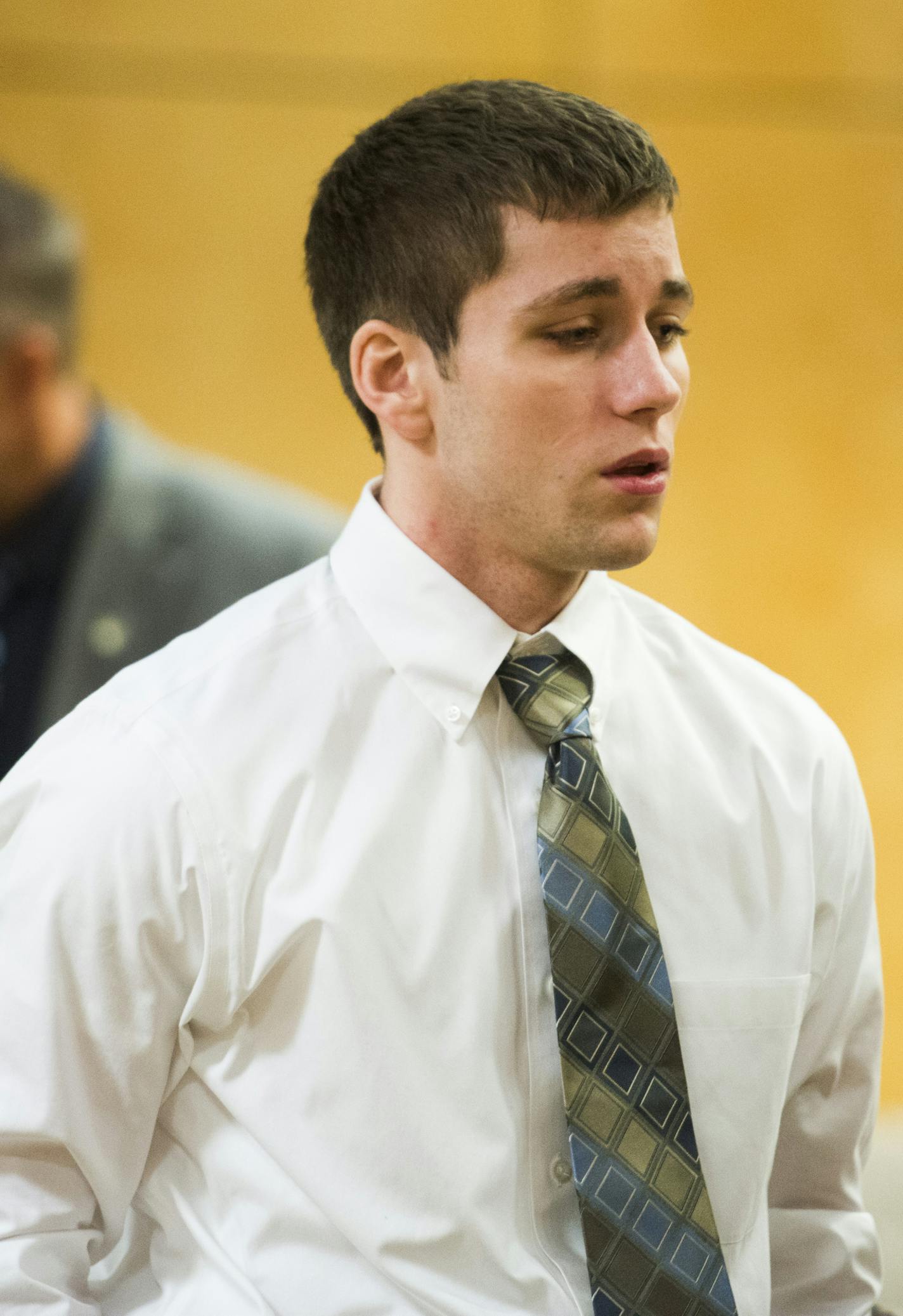 Levi Acre-Kendall entered the courtroom before opening statements. ] Mark Vancleave - mark.vancleave@startribune.com * Opening statements began in the murder trial of Levi Acre-Kendall, a Minnesota man charged with killing a Wisconsin man after a dispute along the St. Croix River at the Polk County Courthouse in Balsam Lake, Wisc.