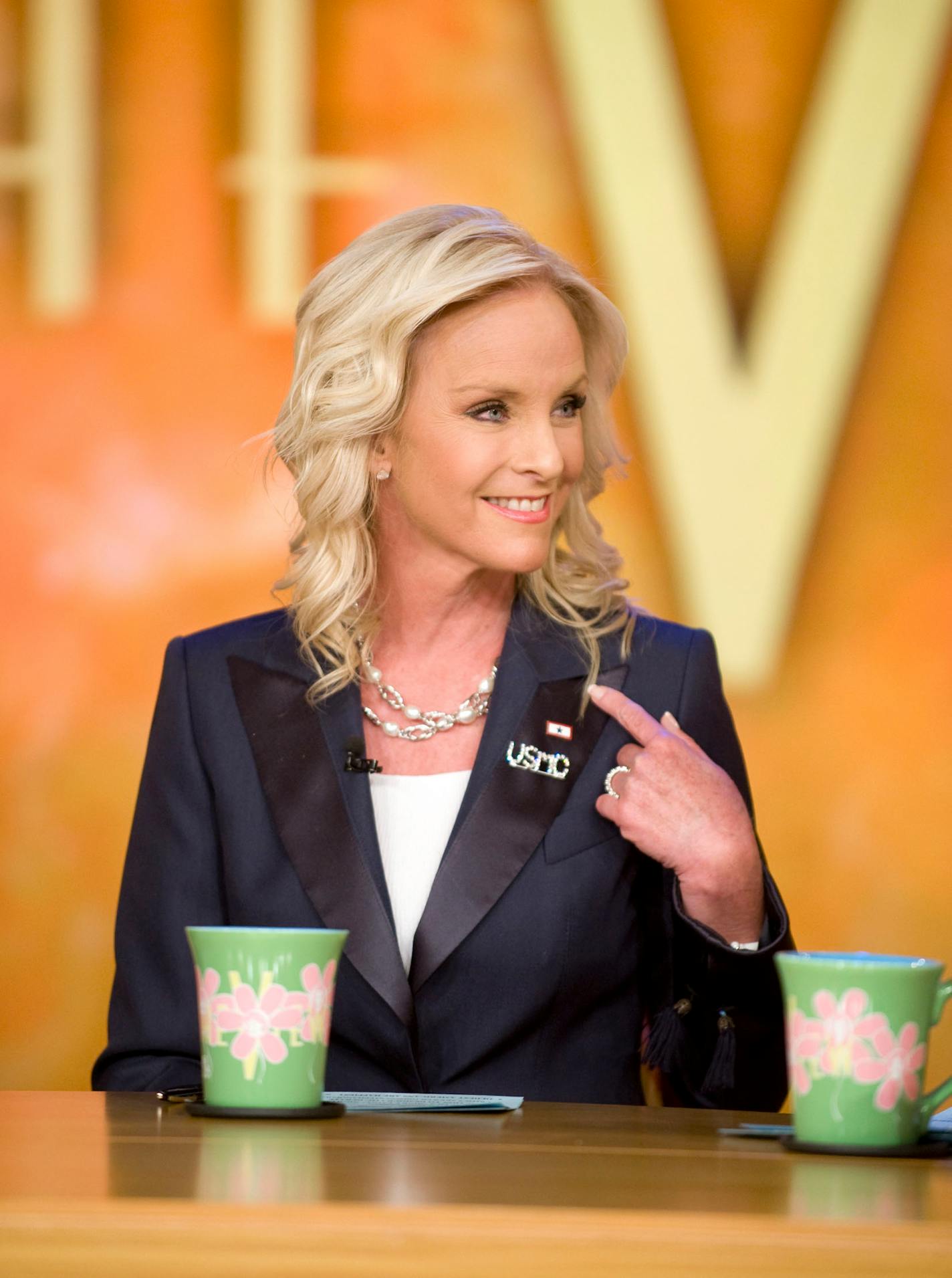 In this image released by ABC, Cindy McCain, wife Republican presidential hopeful Sen. John McCain, R-Ariz. is shown as a guest co-host on the daytime talk show, "The View," Monday, April 21, 2008, in New York.