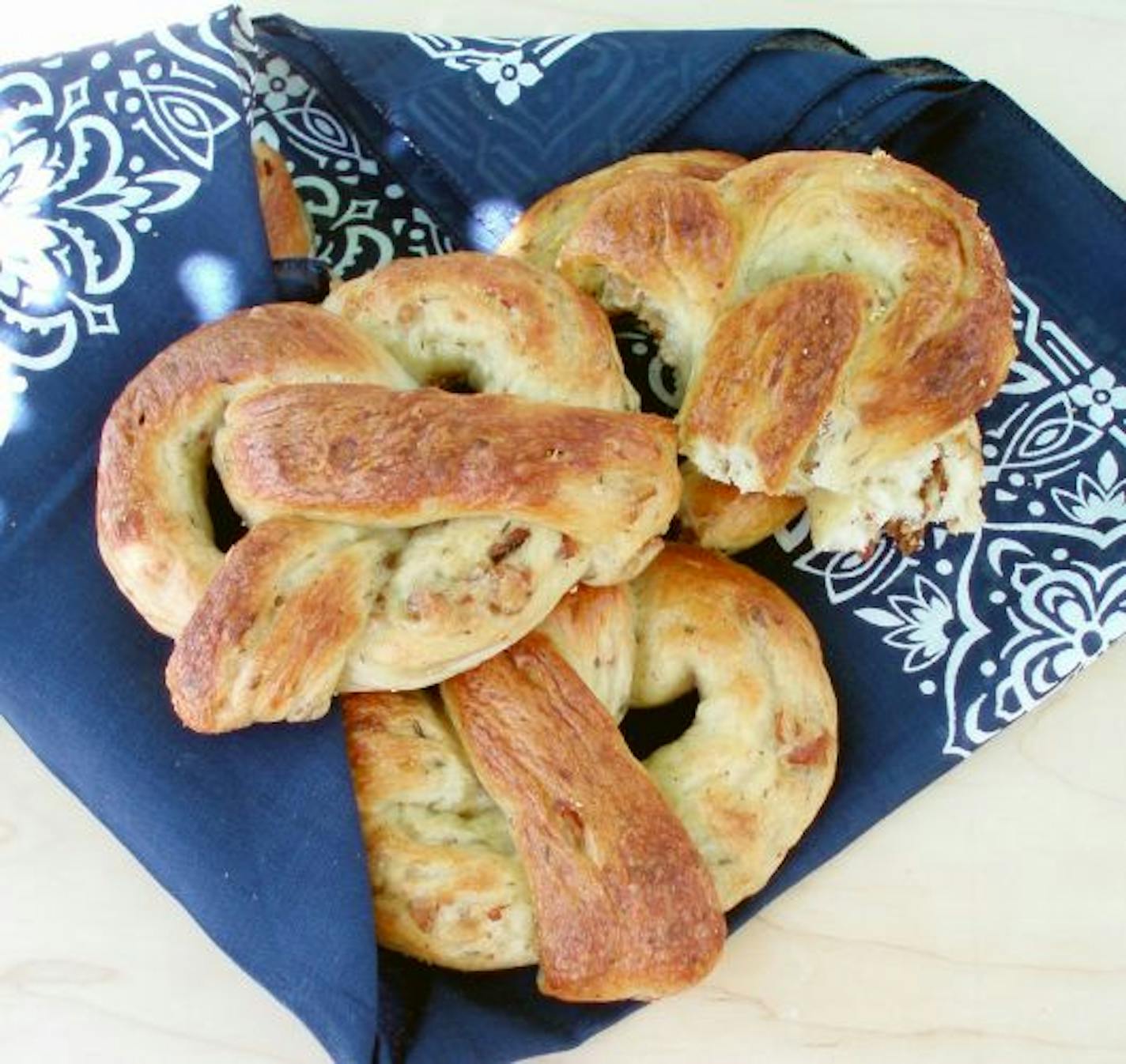 Bacon, Gouda and Thyme Pretzels