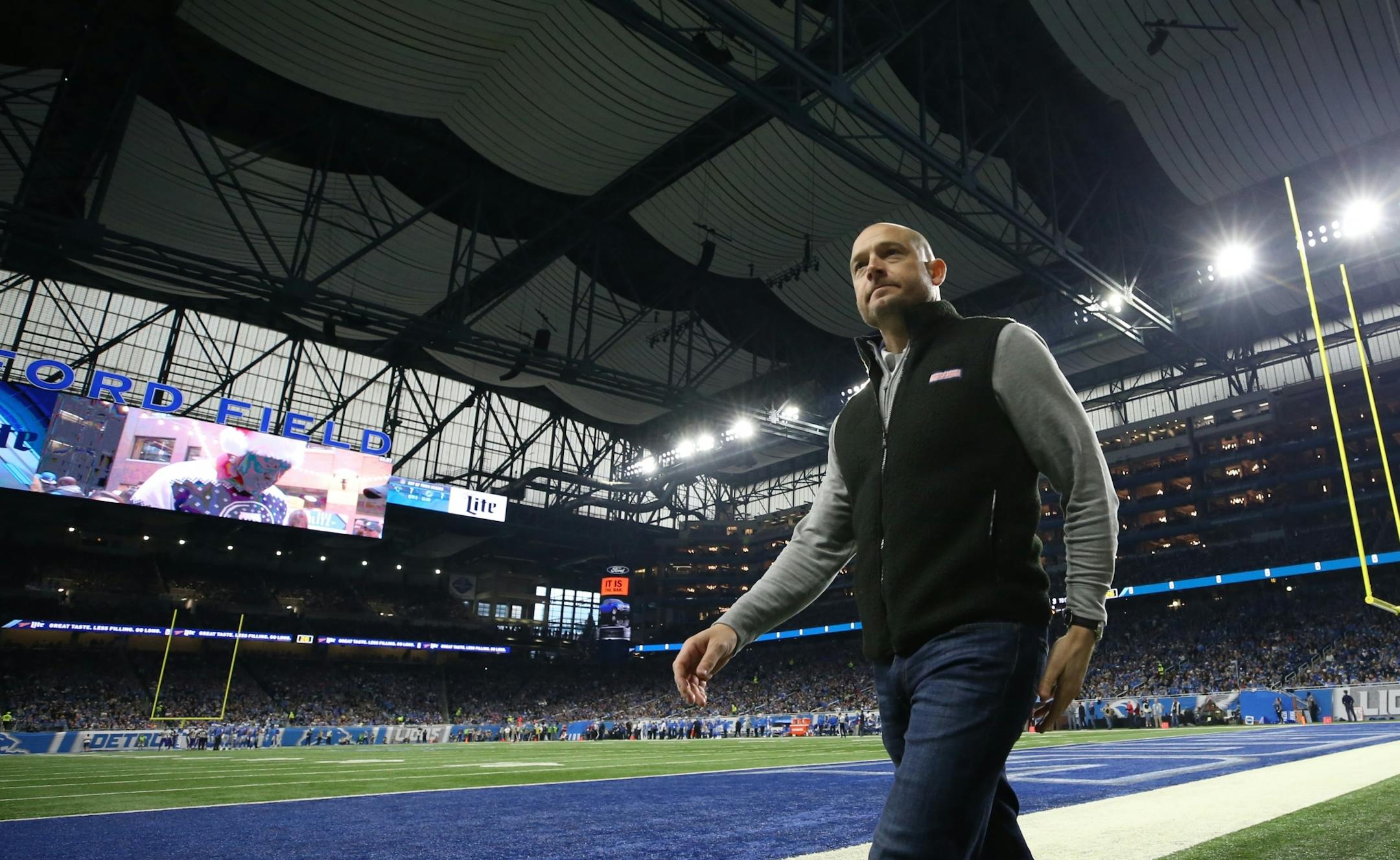 Minnesota head football coach P.J.Fleck was at Ford Field Sunday December 23, 2018 in Detroit, MI.