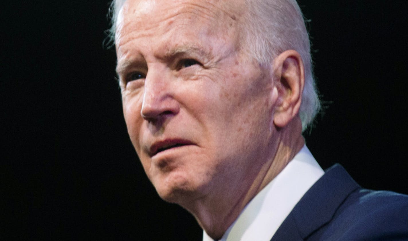 Former Vice President and presidential candidate Joe Biden speaks at the National Baptist Convention, USA, Inc. at the Arlington Convention Center in Arlington, Texas, Wednesday, Jan. 15, 2020. (Ashley Landis/The Dallas Morning News via AP)