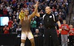Apple Valley's Mark Hall celebrated after winning his sixth state title