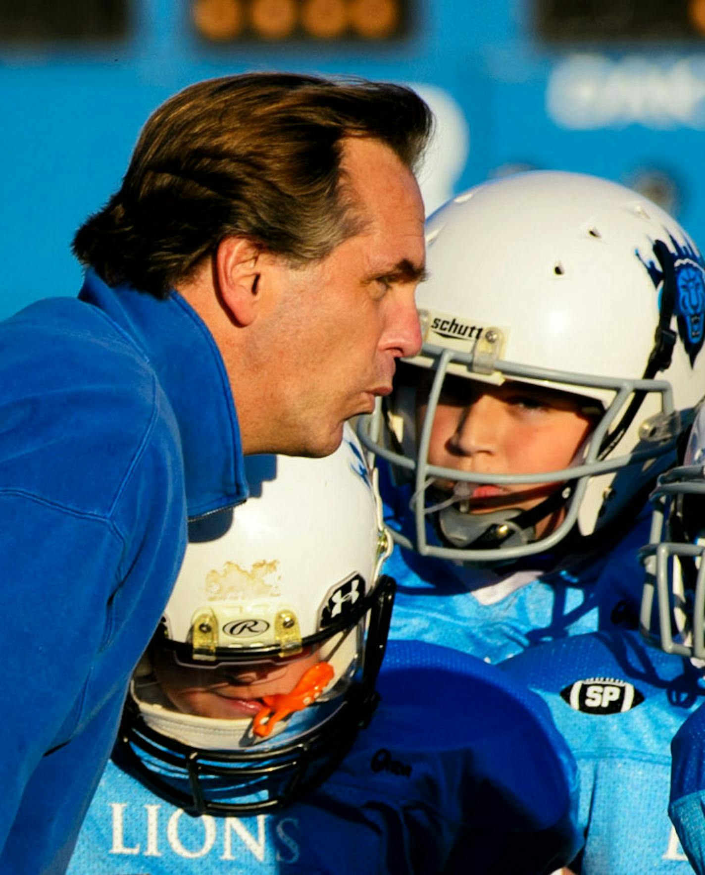 GOP candidate for Senate Mike McFadden coached his son's football team Tuesday, September 16, 2014 in West St. Paul. It is part of the Mendota Heights Youth Athletic Association. ] Tuesday, September 16, 2014 GLEN STUBBE * gstubbe@startribune.com