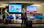The baggage claim at the Minneapolis-St. Paul International Airport is in the midst of a multi-million dollar overhaul. Passengers collect their bags 
