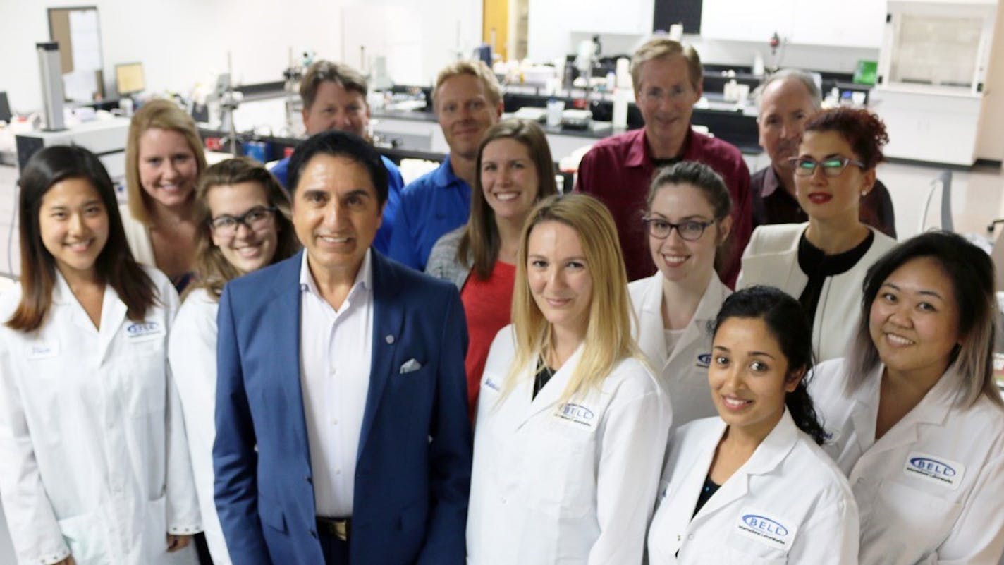 CEO Mo Serami and employees of expanding Bell International Labs of Eagan