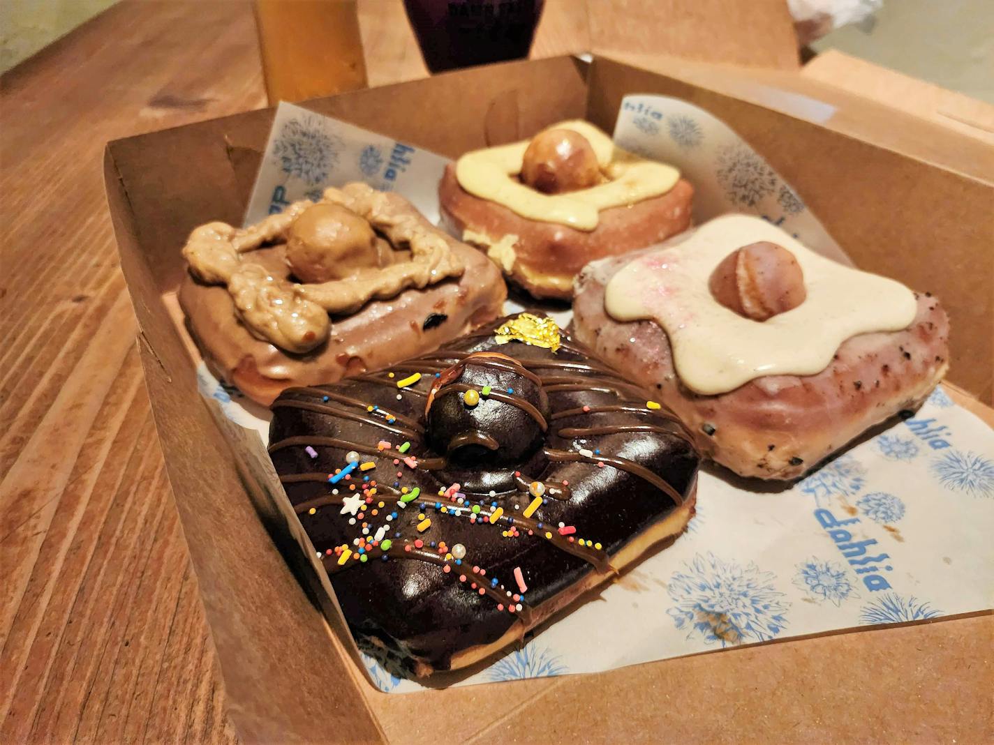 Doughnuts from Dahlia, a pop-up preview of a future restaurant