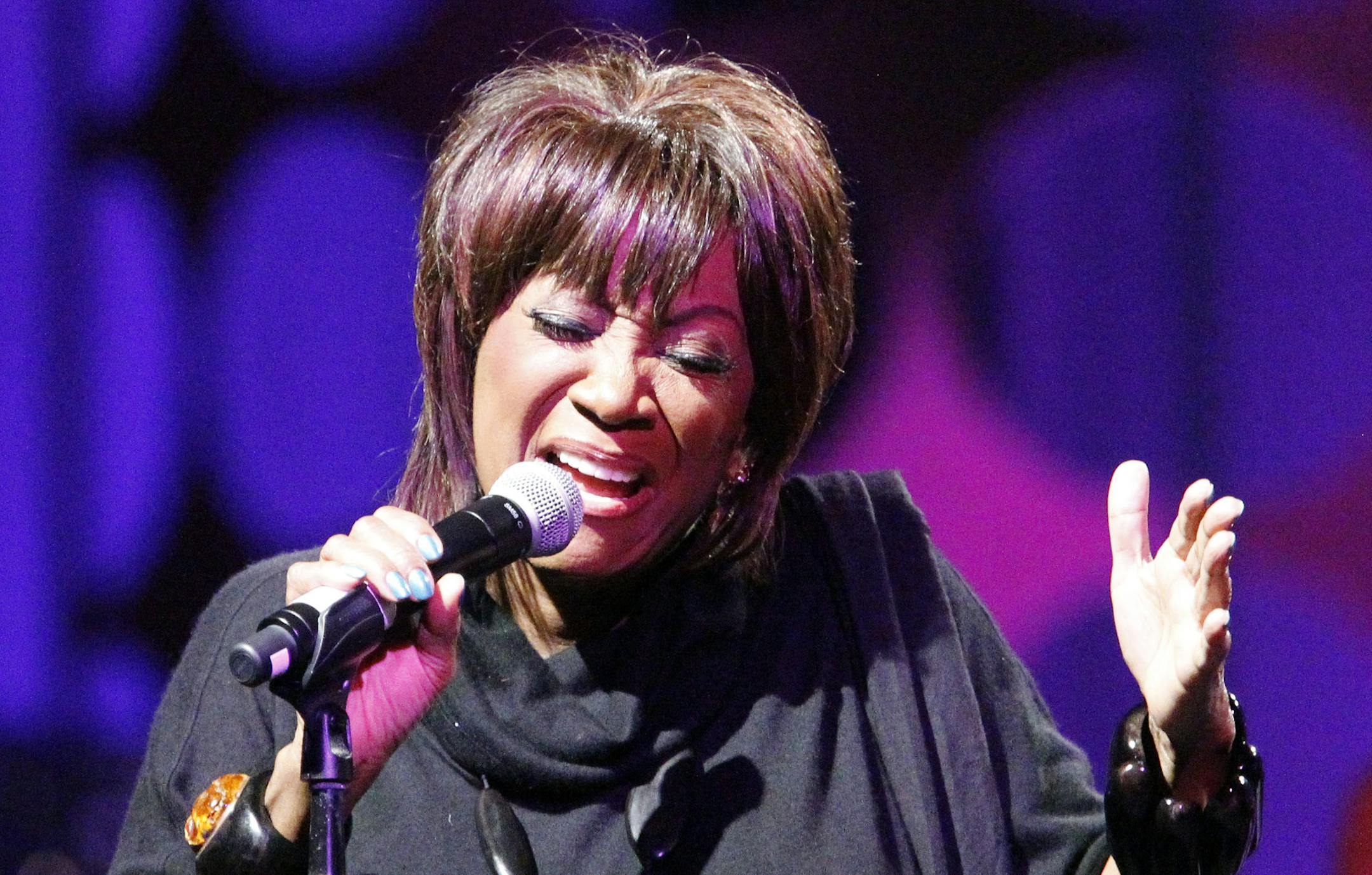 Patti LaBelle performs during The Message in the Music concert in conjunction with the dedication of the Martin Luther King Jr. Memorial in Washington, Thursday, Aug. 25, 2011. (AP Photo/Ann Heisenfelt)