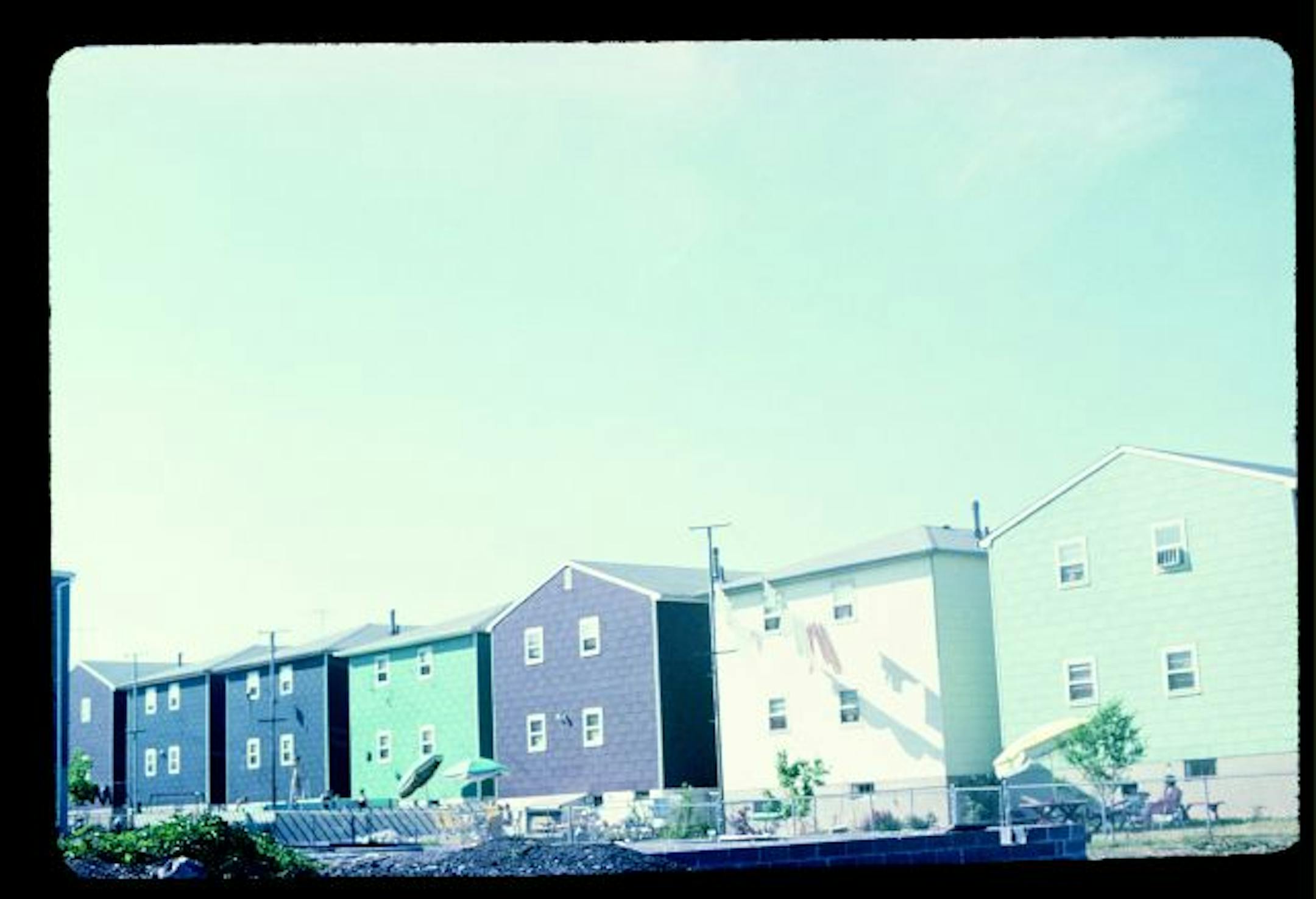 A detail from "Homes for America," Graham's photo essay exposing the soulless, one-size-fits-all architecture of New Jersey suburbia.