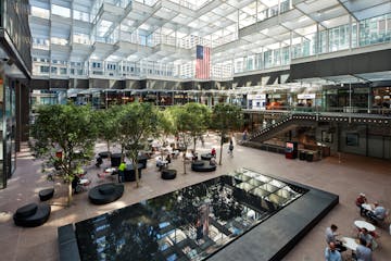 Corey Gaffer Photography // The remodeled Crystal Court in downtown Minneapolis' IDS Center.