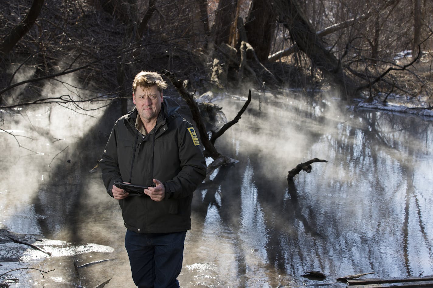 Greg Brick a research analyst with the Minnesota DNR posed for a portrait at Ikes Spring near MOA,Thursday Feb 9, 2017 in Bloomington, MN.] JERRY HOLT &#xef; jerry.holt@startribune.com