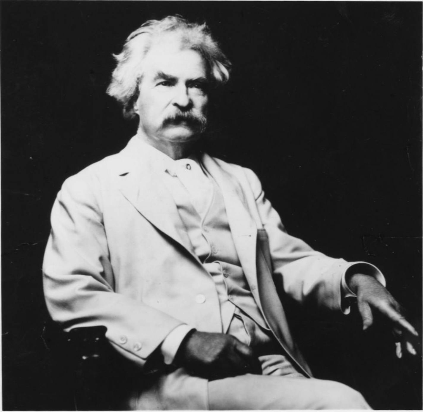 Mark Twain (Samuel Clemens), author of "The Adventures of Huckleberry Finn" and many other books. Historical file photo.