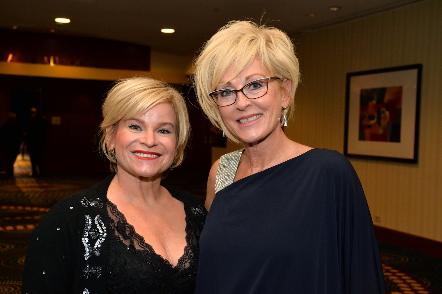 Let's Dance Gala emcees, myTalk 107.1's Julia Cobbs and Lori Barghini.