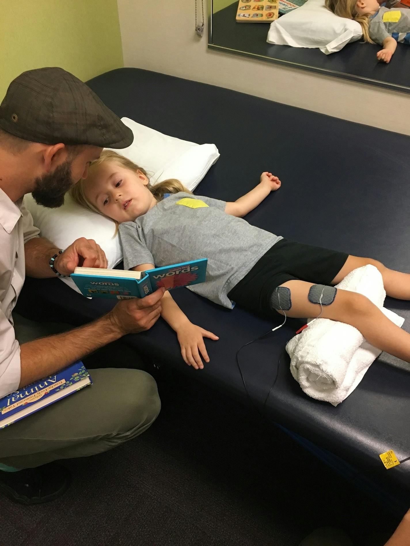 Orville Young, 4, is one of the children who has suffered lost mobility or paralysis in Minnesota due to a rare condition known as AFM. The Minneapolis boy underwent stimulation therapy at Gillette Children's Specialty Healthcare in St. Paul to try to regain lost leg and arm function.