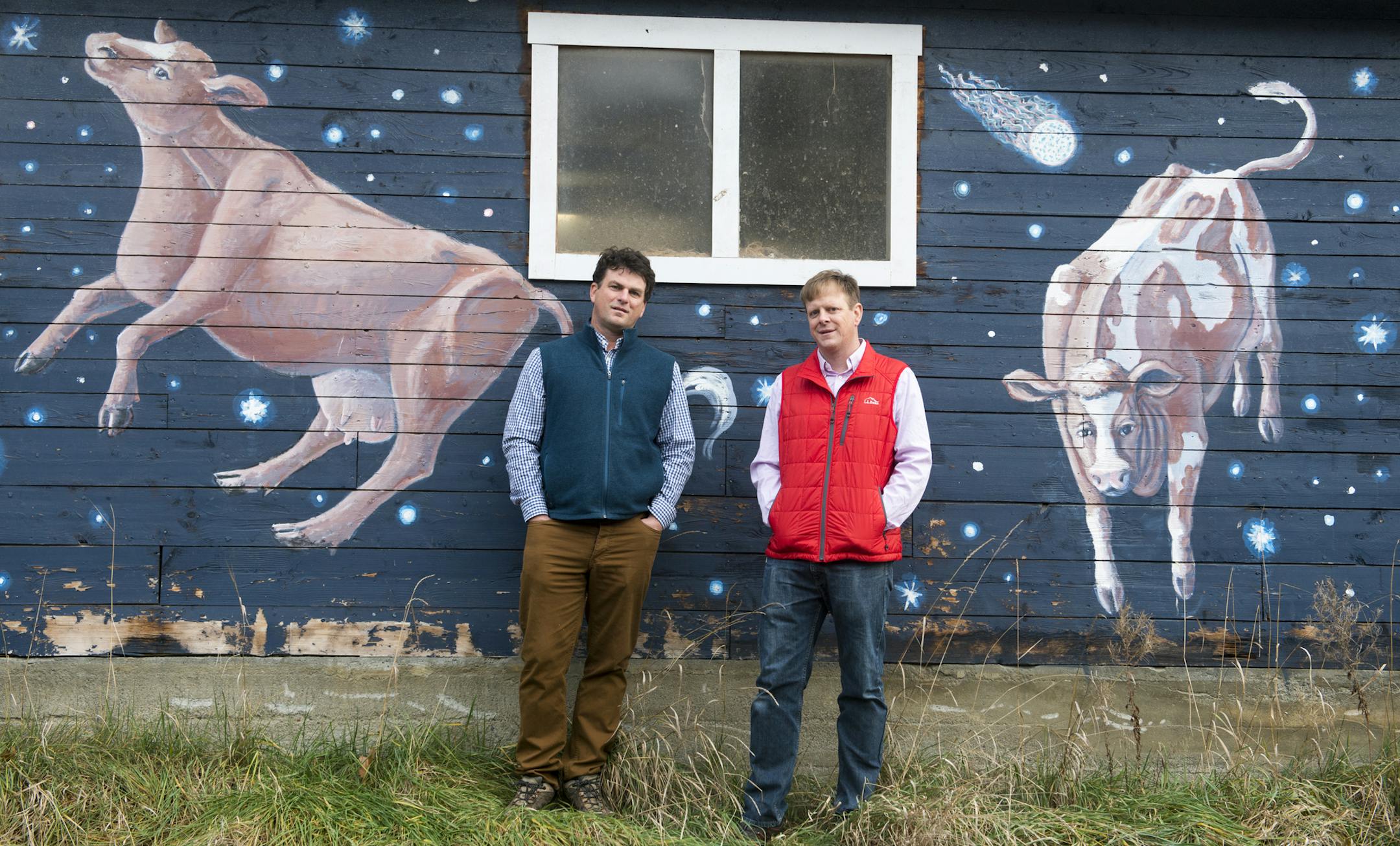 Mateo Kehler, left, and Andy Kehler, award-winning cheese makers, at their Jasper Hill Farm in Greensboro, Vt., Nov. 18, 2016. The brothers have a modern two-room laboratory to tinker with their cheeses, and Jasper Hill has become a hub for other cheese makers seeking help and insight. (Caleb Kenna/The New York Times)