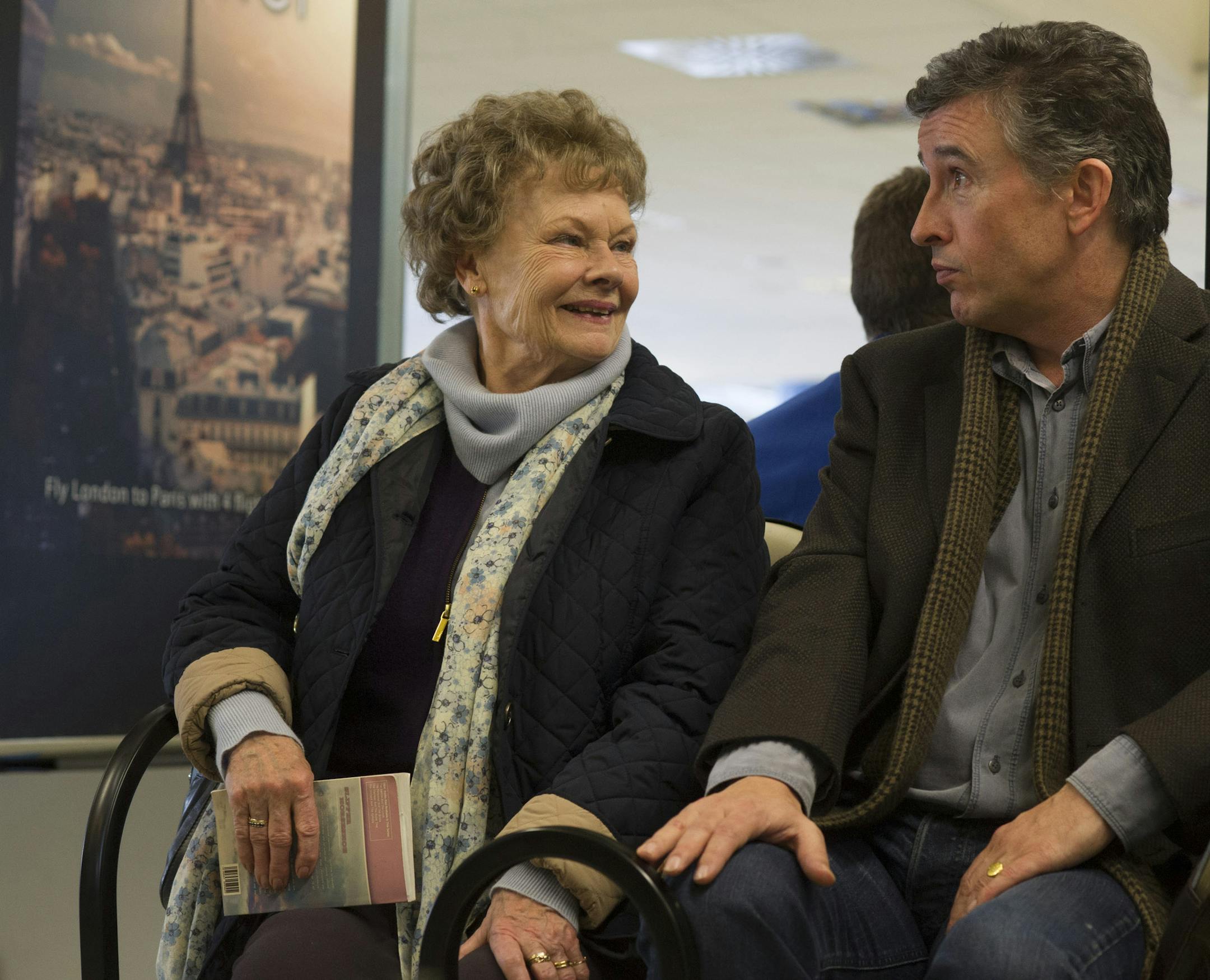 This image released by The Weinstein Company shows Judi Dench, left, and Steve Coogan in a scene from "Philomena." The film is nominated for an Oscar for best motion picture of the year, along with three other Oscar nominations, including Dench's nomination for performance by an actress in a leading role. This year's best picture race at the 86th Academy Awards on Sunday, March 2, 2014, has shaped up to be one of the most unpredictable in years. (AP Photo/The Weinstein Company, Alex Bailey, file