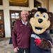 A couple of Minnesota icons, Gophers baseball coach John Anderson and Twins mascot TC Bear, hung out Friday morning in Naples, Fla.