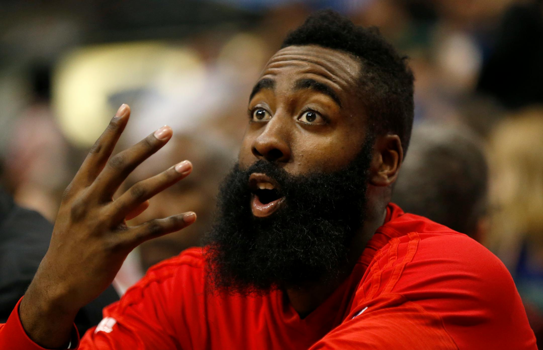 Houston Rockets guard James Harden is averaging 28.7 points, 7.5 assists and 6.2 rebounds.