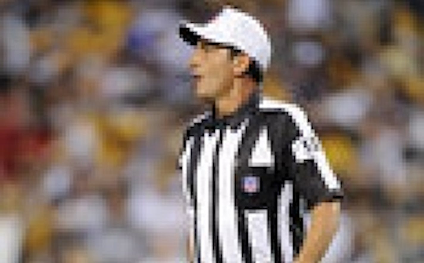 NFL referee Gene Steratore during a football game between the Pittsburgh Steelers and Buffalo Bills in 2008.