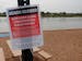 Barker’s Island beach in Superior, Wis., was closed in 2021 due to a toxic algae bloom at the Lake Superior beach.