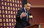 The new Gopher men's basketball coach Ben Johnson was introduced to the media at a press conference at the U of M. Tuesday morning.