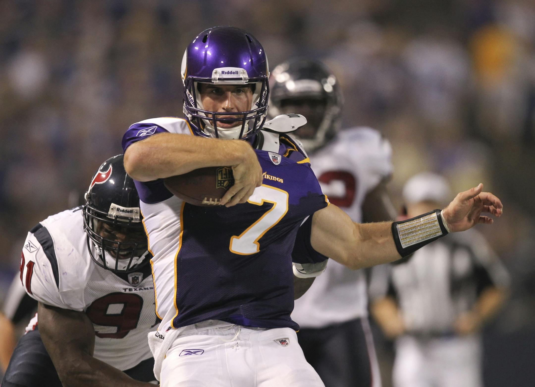 Minnesota quarterback Christian Ponder during the preseason.