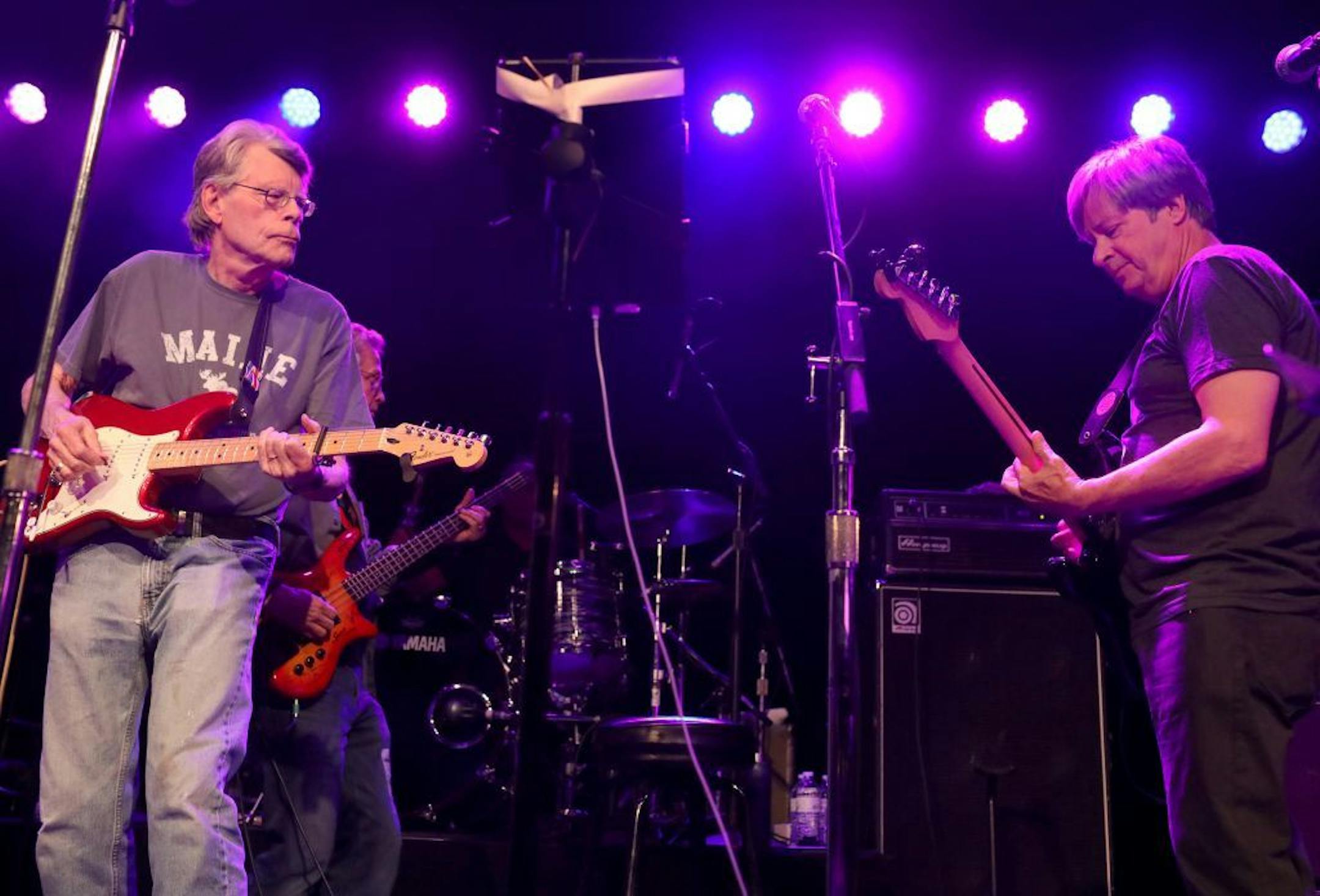 The Rock Bottom Remainders--including literary giants Stephen King, Amy Tan, Dave Barry and other writers--kicked off the Wordplay Festival Friday, May 10, 2019, at First Avenue in Minneapolis, MN. Here, Amy Stephen King, left, and Dave Barry jammed on guitars at First Avenue. Between band members, they've published more than 150 titles and sold more than 350 million books.