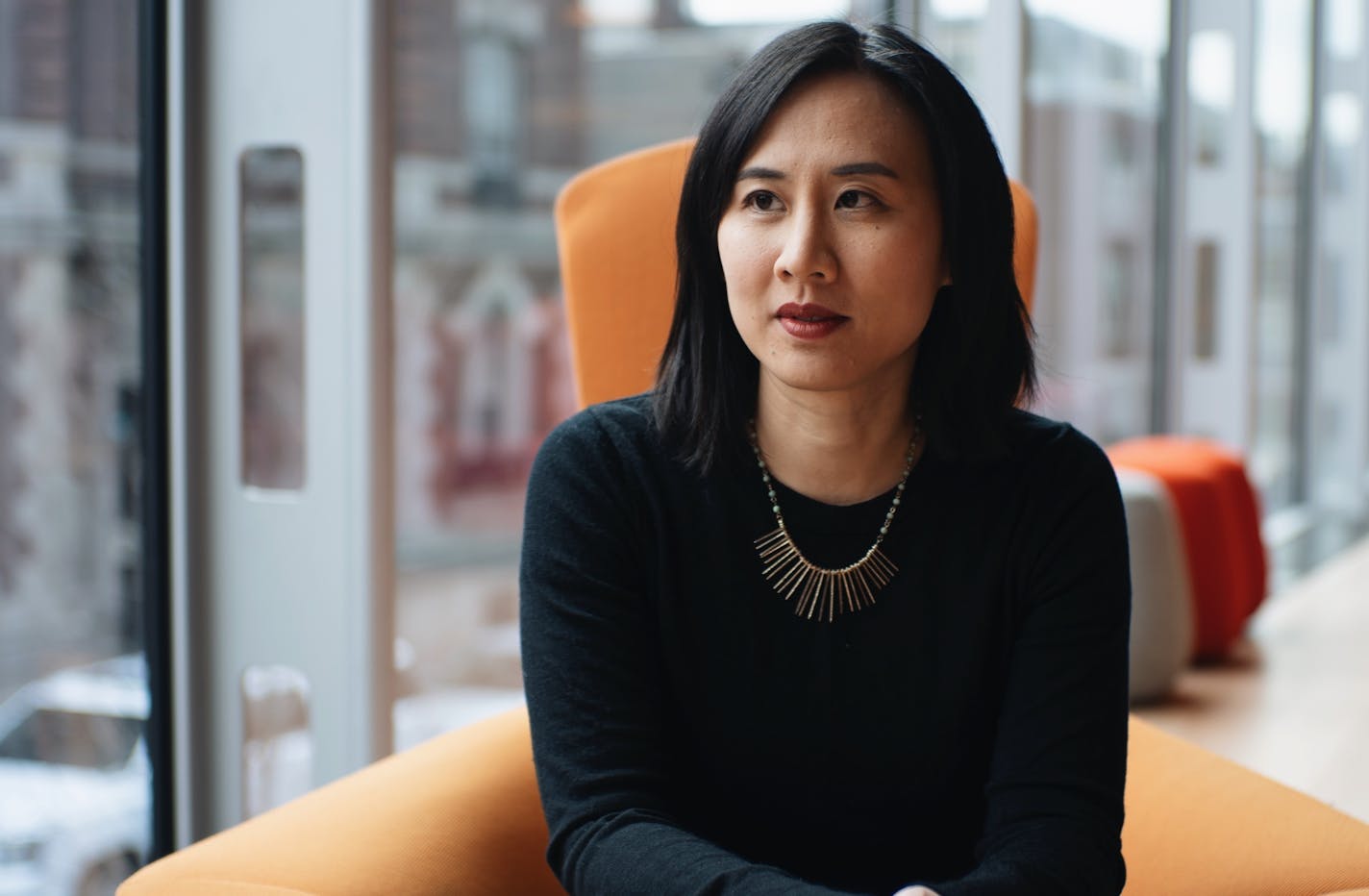 Author Celeste Ng photographed in Cambridge, MA. Kieran Kesner for Buzzfeed.