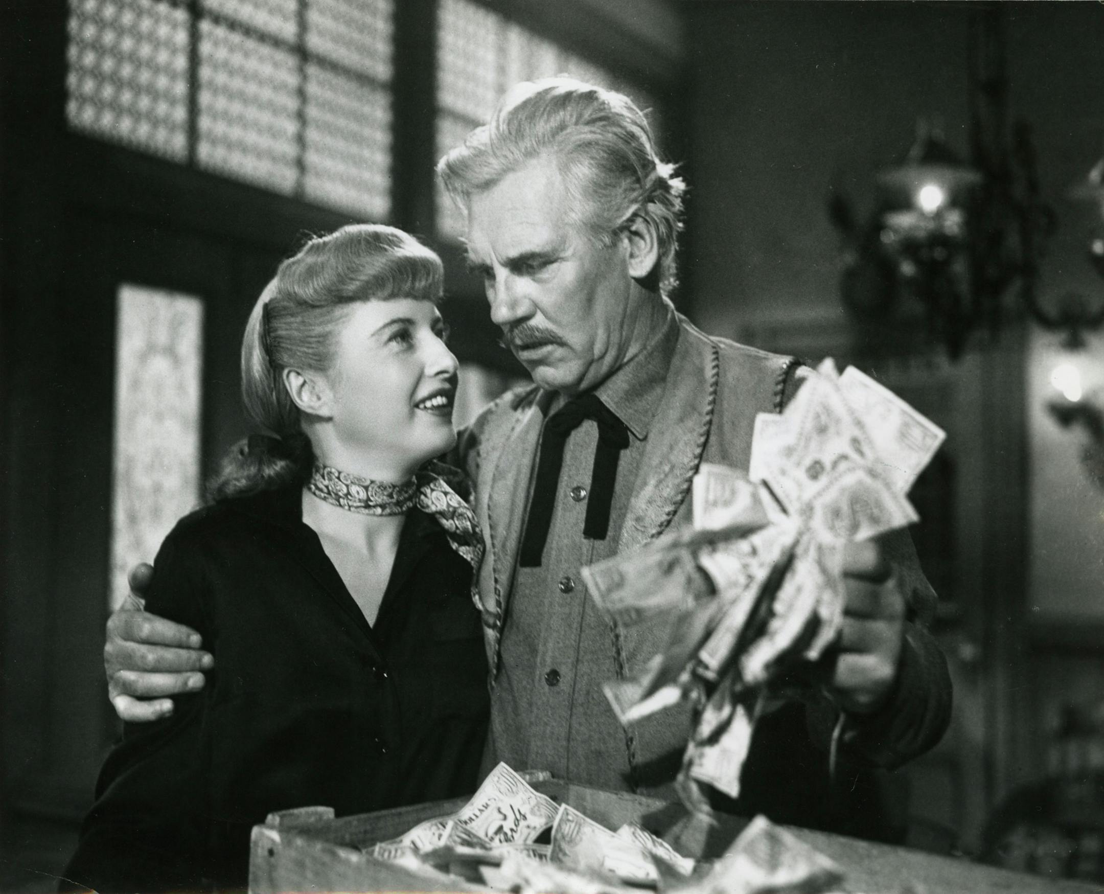 Barbara Stanwyck and Walter Huston in "The Furies"