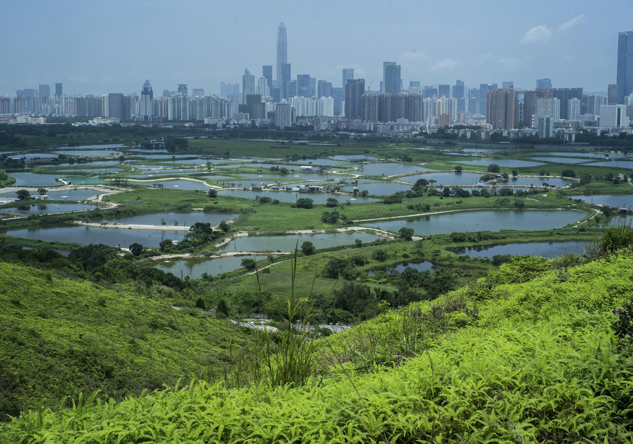 The border between China and Hong Kong seen from the Lo Wu area of Hong Kong, June 3, 2017. Never-ending disputes between the city&#xed;s Beijing-backed leadership and the pro-democracy opposition have crippled the city&#xed;s ability to make difficult decisions or to complete important construction projects. (Lam Yik Fei/The New York Times) ORG XMIT: XNYT24