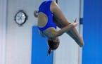 Woodbury’s Gabby Mauder won the Woodbury Diving Invitational with an 11-dive score of 455.85 points, the state’s best of the season.