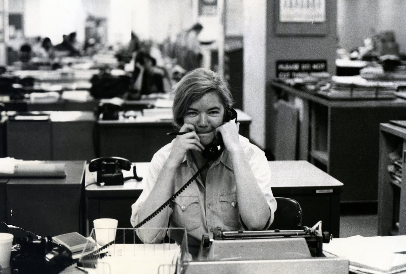 Molly Ivins at her New York Times desk in 1978. A documentary film &#x2014; &#x201c;Raise Hell: The Life &amp; Times of Molly Ivins&#x201d; &#x2014; will have its local premiere at the Minneapolis St. Paul International Film Festival with two screenings on Sunday, followed by a panel discussion.