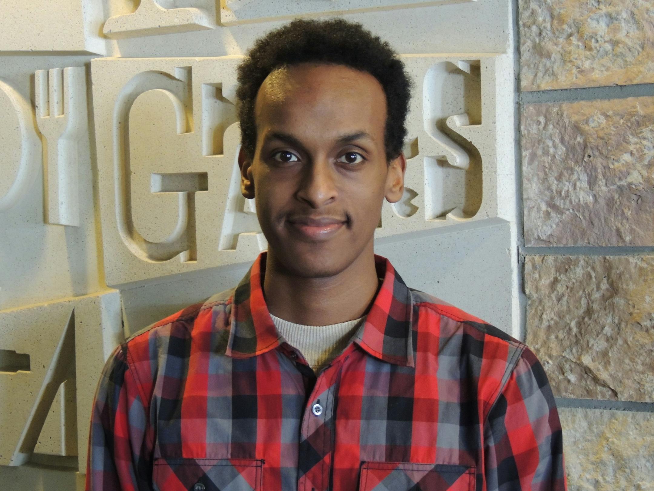 Mustafa Omar, a freshman at South Central College