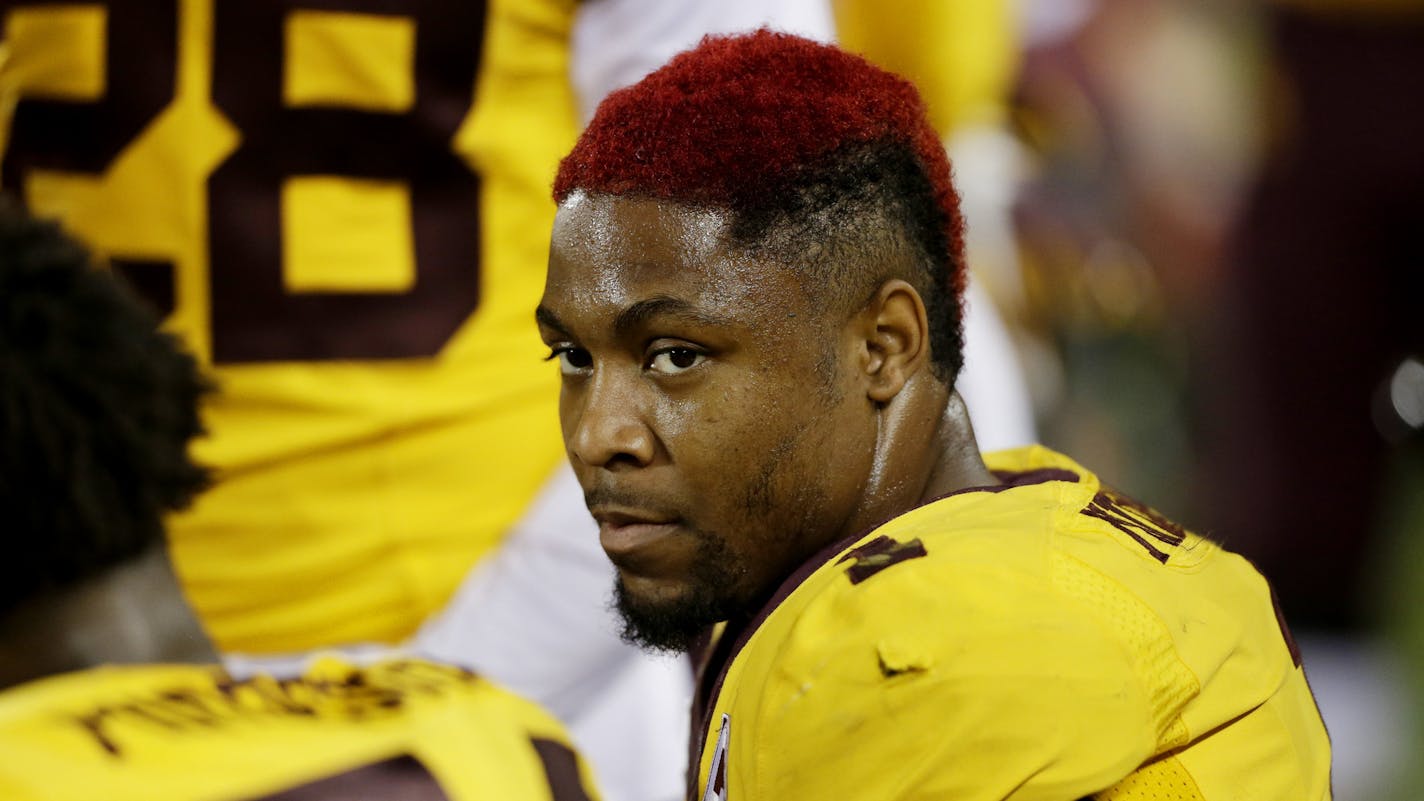 Minnesota running back Rodney Smith during an NCAA football game against South Dakota State Thursday, Aug. 29, 2019 in Minneapolis. (AP Photo/Andy Clayton- King)