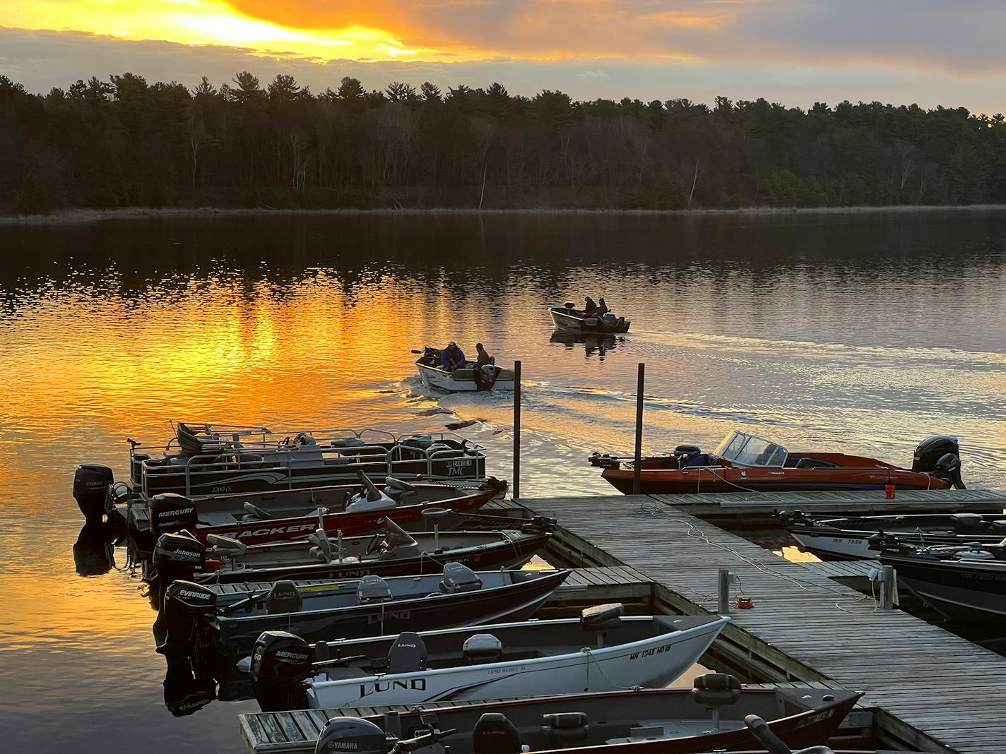 Two boats with eager anglers departed the dock at McArdle's Resort early Saturday morning on Lake Winnibigoshish.