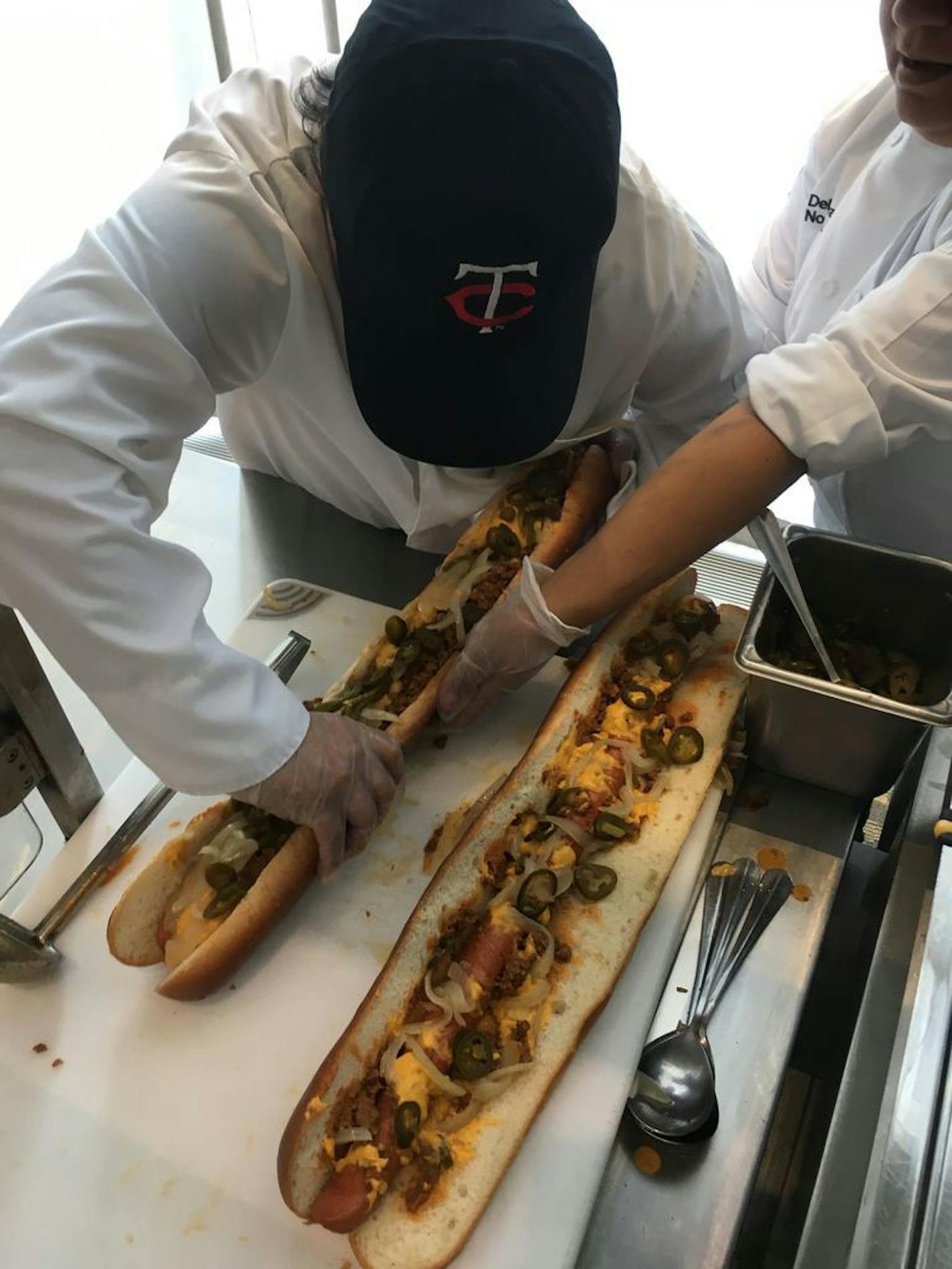 Boomstick (2-foot-long hot dog) at Target Field