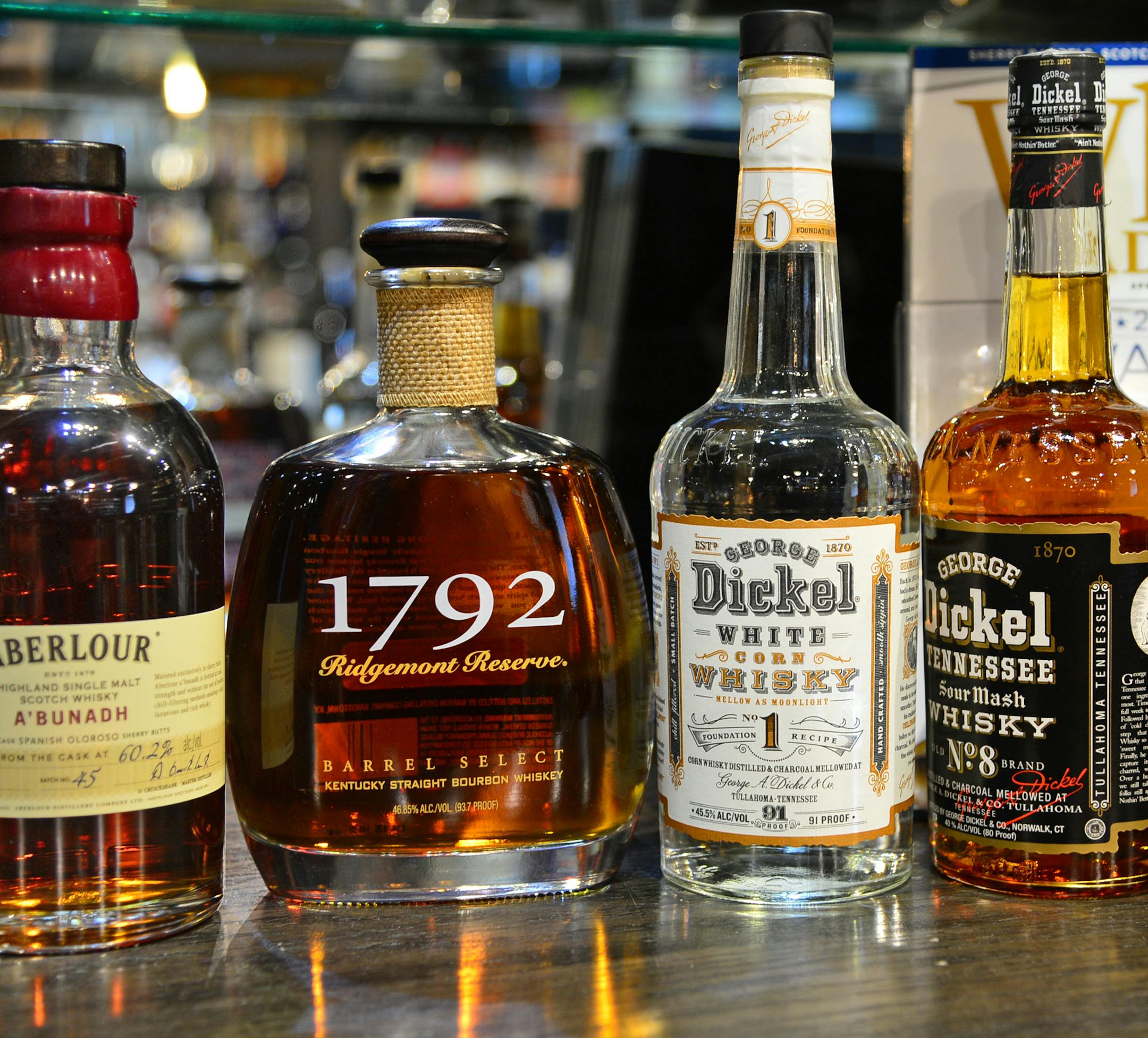 Ace Spirits, a new whiskey and craft beer boutique, opened in Hopkins this week. Owner Louis Dachis said that it will sell every whiskey available in MN. The store shelves are over 11 ft high and bring new meaning to "Top Shelf " ] Richard.Sennott@startribune.com Richard Sennott/Star Tribune Hopkins , Minn. Wednesday 3/26/2014) ** (cq)