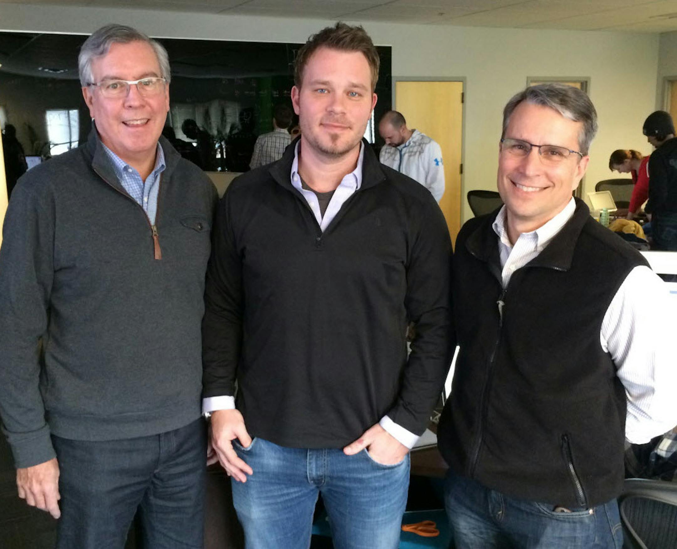 Phil Soran, Charlie Miller and Jim Leslie, founders of Vidku.com, which has raised $17 million from investors.