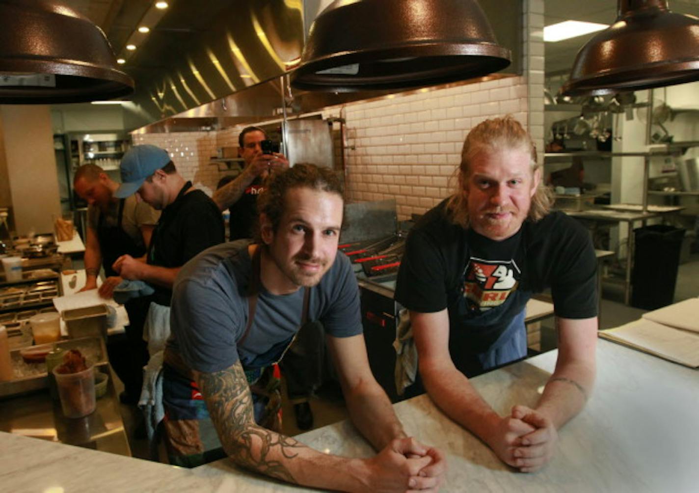 Photos by Star Tribune. Borough restaurant in Minneapolis: Tyler Shipton, left, and Nick O'Leary