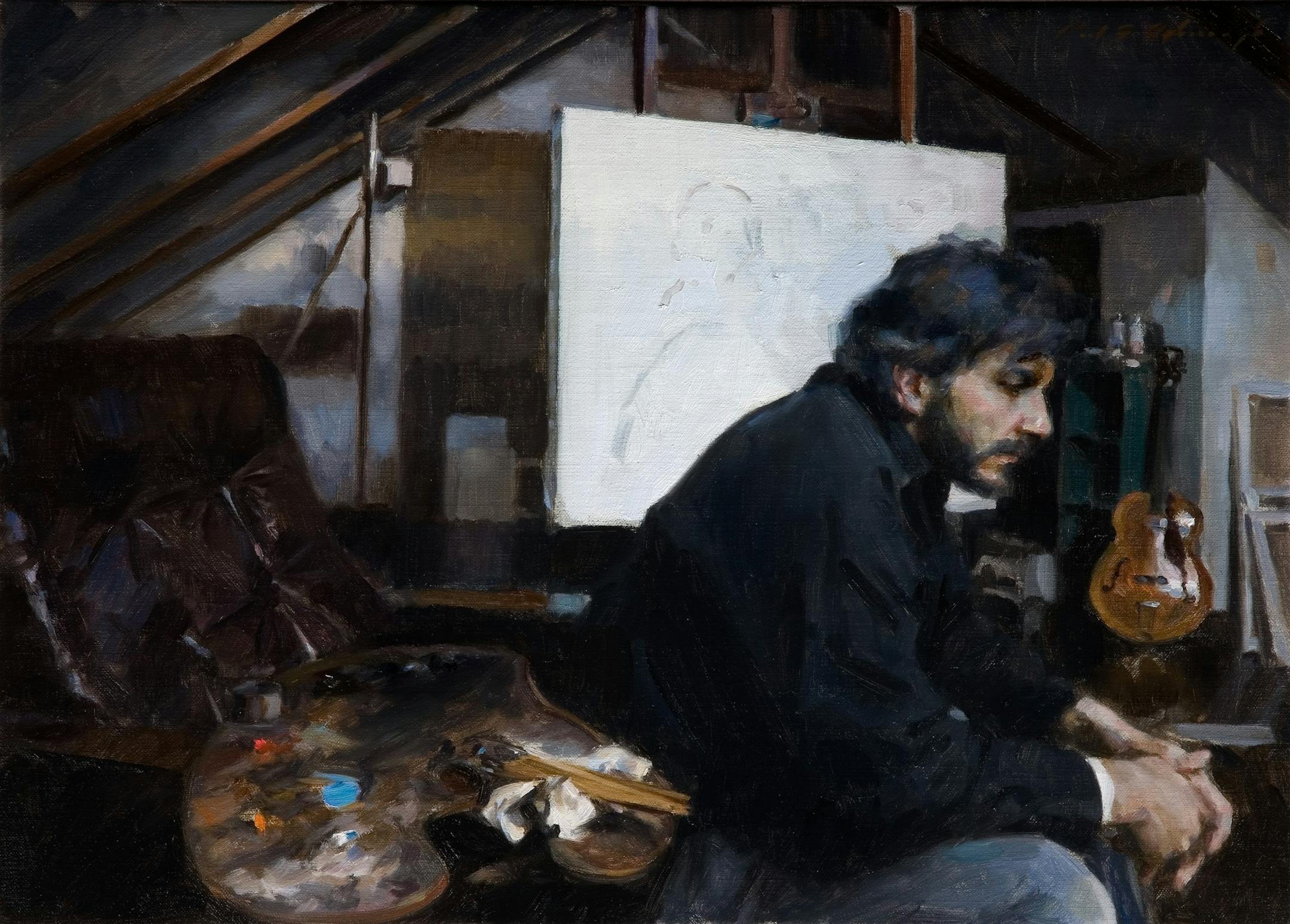 A self-portrait by Paul Oxborough, the Excelsior-based artist who has been chosen to paint Gov. Mark Dayton's official portrait.