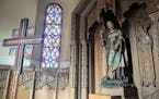 A shrine to St. Cloud, the patron saint of the Diocese of St. Cloud, is inside St. Mary's Cathedral in downtown St. Cloud. The statue is a replica of 
