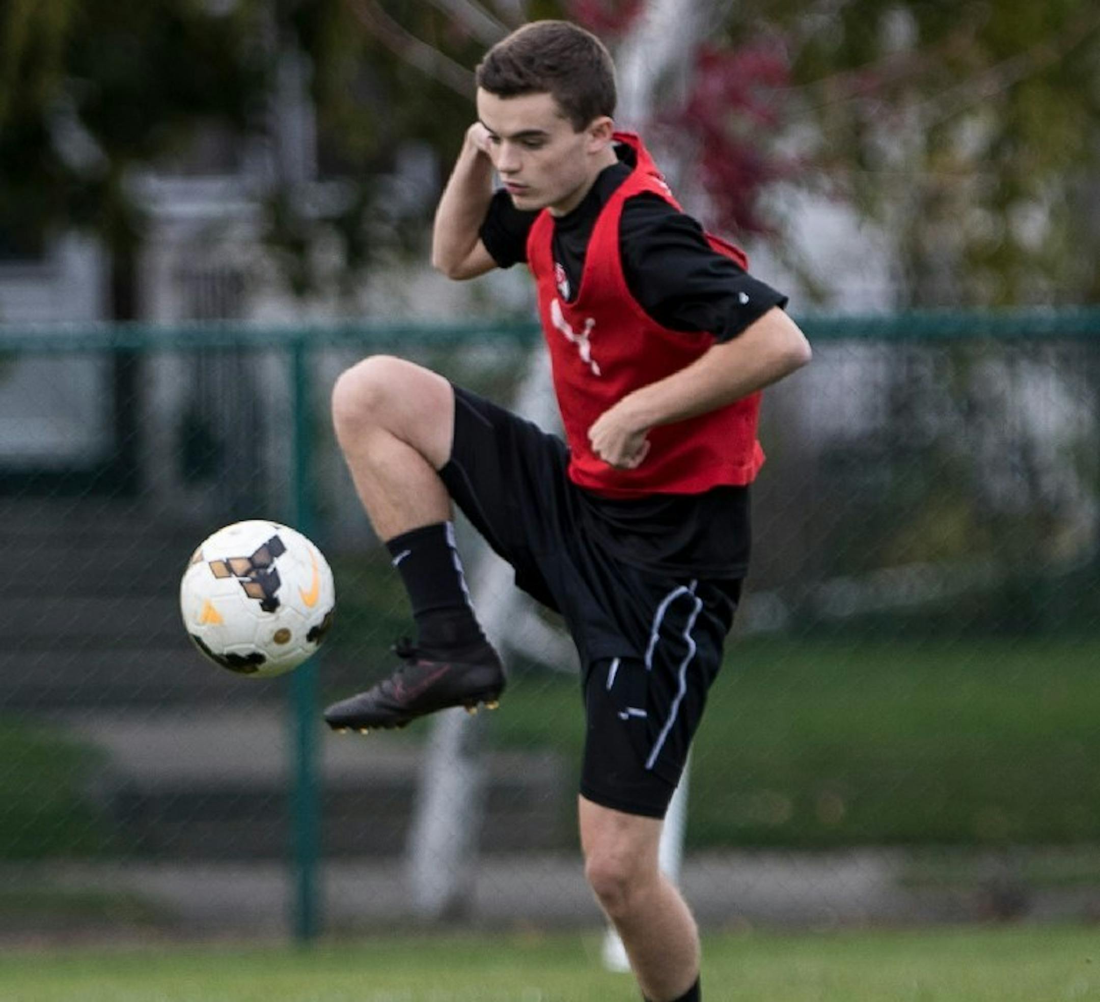 Tommy Flinn during practice on October 10, 2016, at Minnehaha Academy in Minneapolis