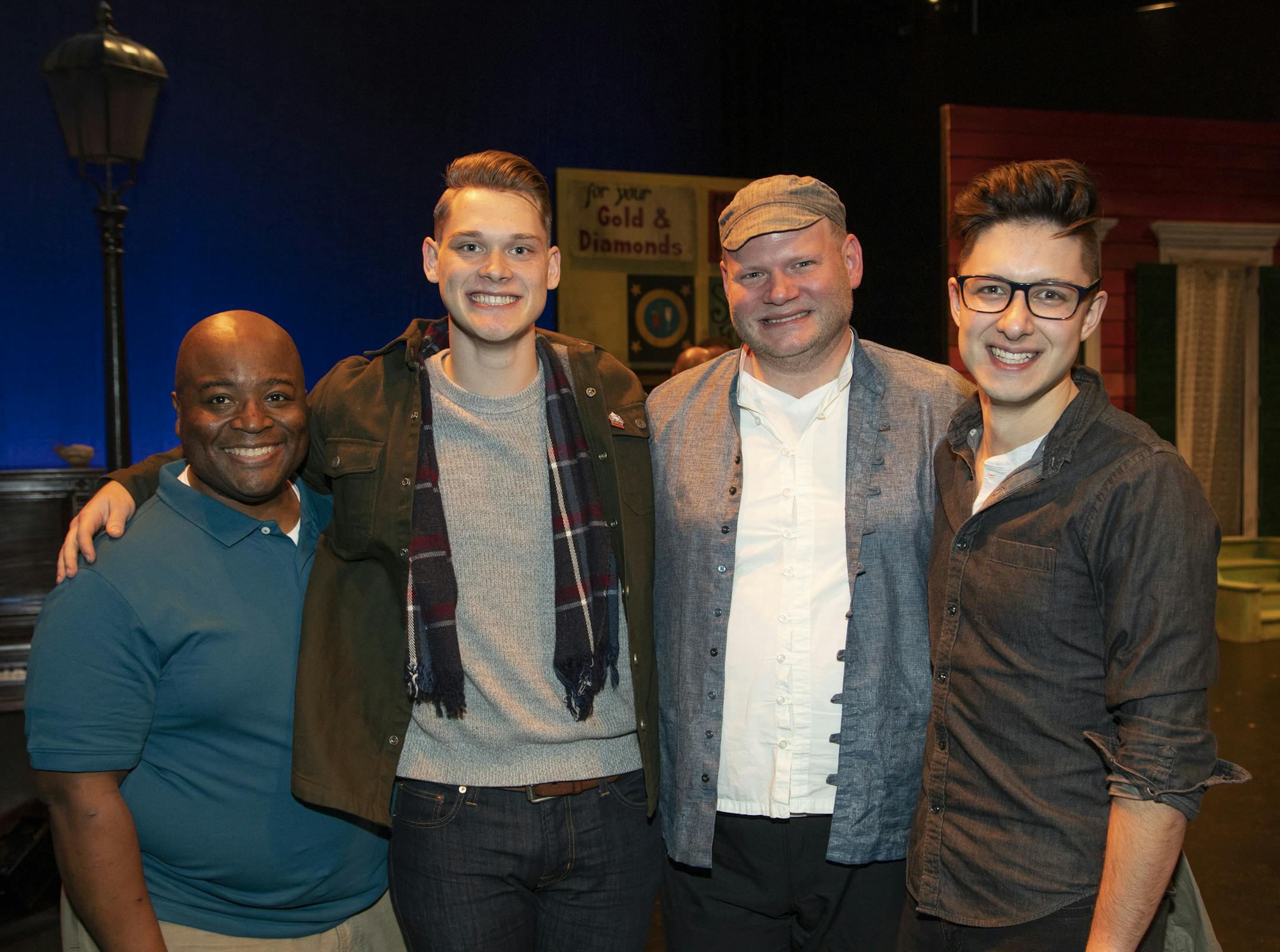 Wesley Wright, Thomas Kaczor, composer Aaron Gabriel and David Claflin.