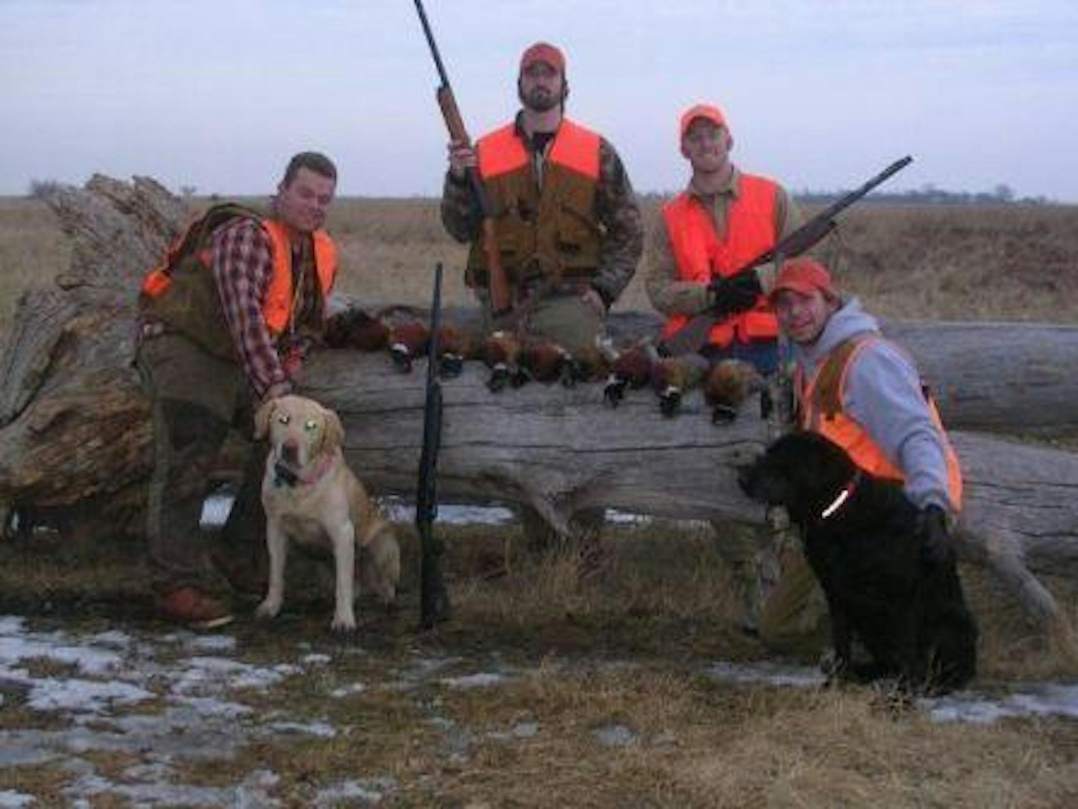The author and friends pose with evidence of their late season success.