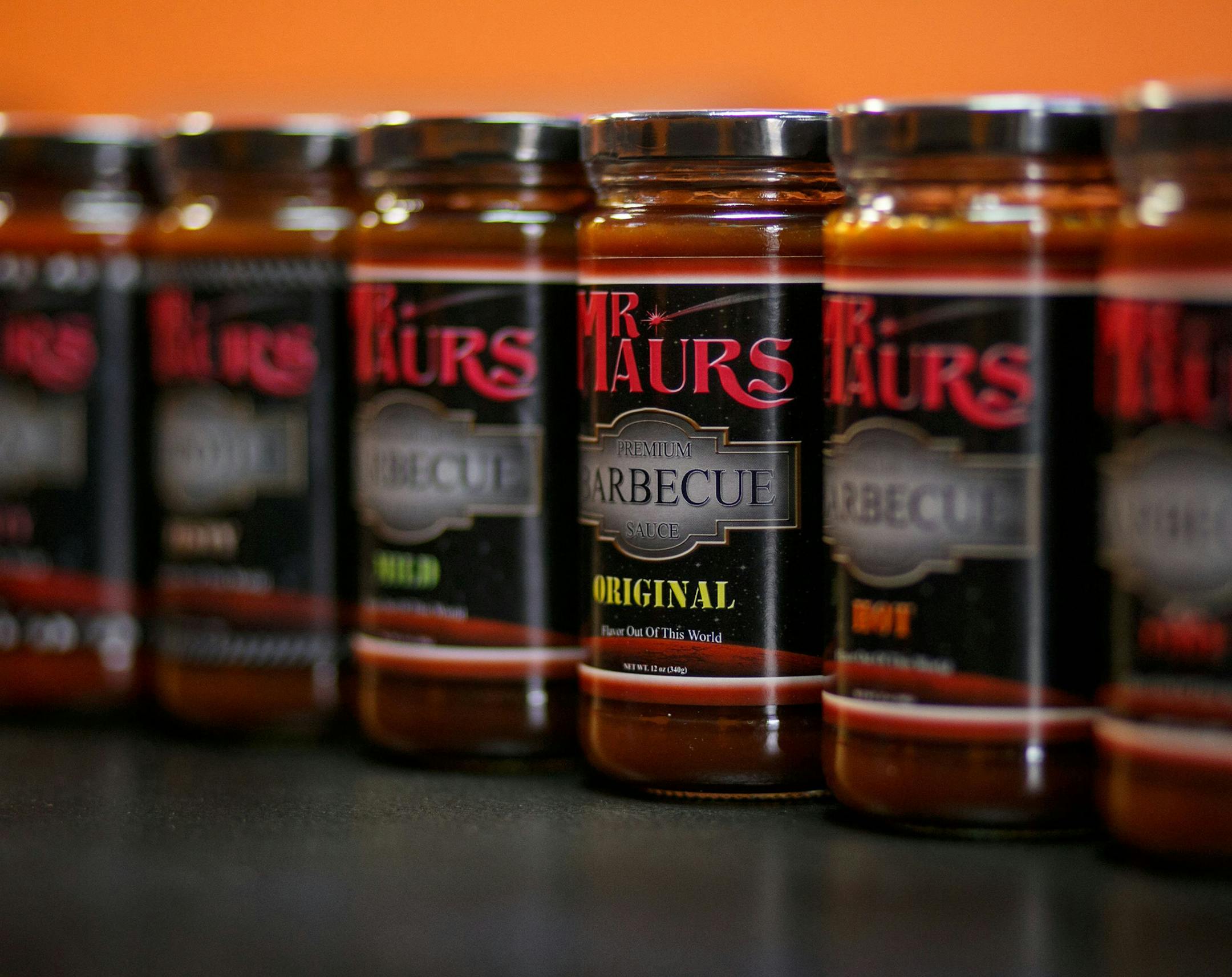 Spencer Lindsay, founder and creator of Mr. Maurs, offers a variety of sauces including barbecue, pizza and teriyaki sauces. (Erika Schultz/Seattle Times/TNS) ORG XMIT: 1198889