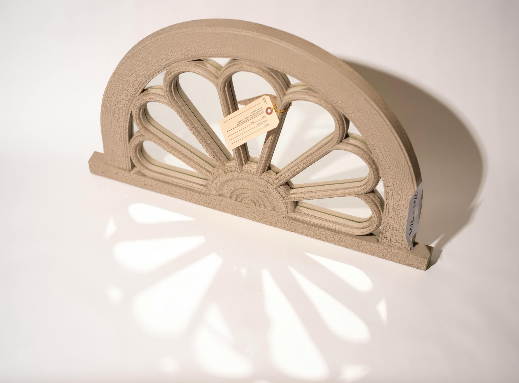 A decorative mirror was left behind on a Metro Transit vehicle recently, photographed in the Lost and Found room.