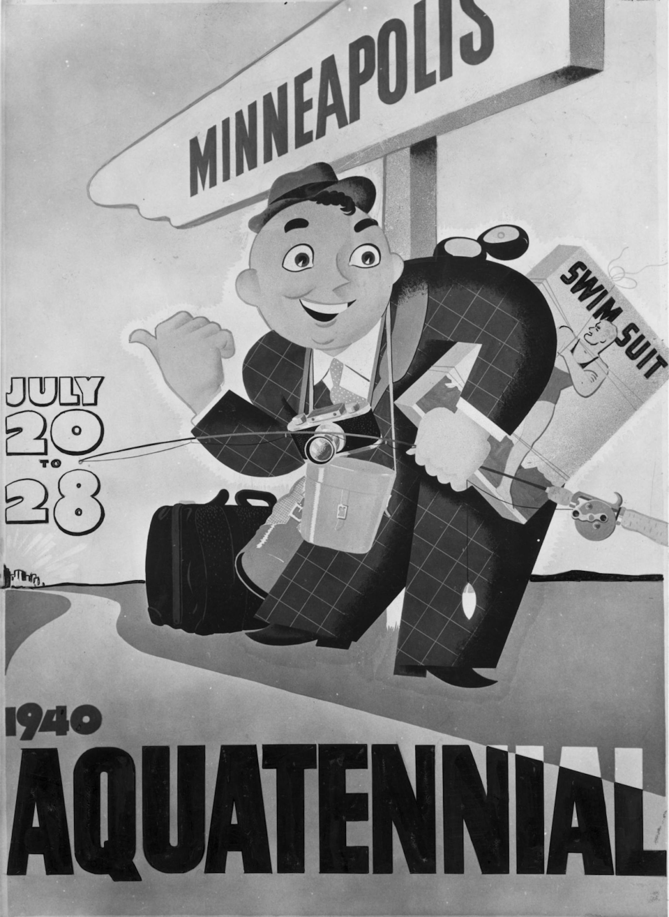 A poster for the first Minneapolis Aquatennial.