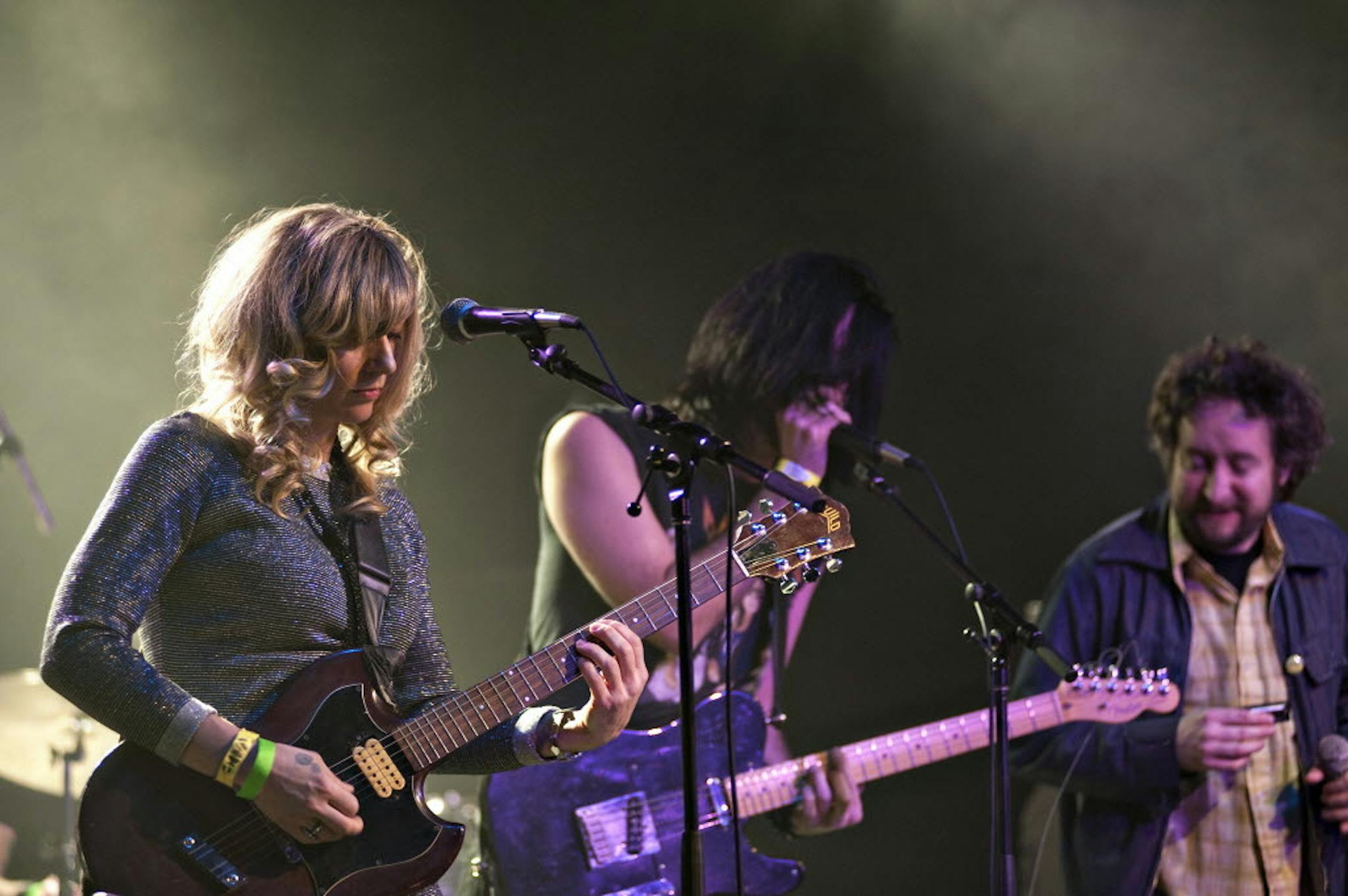 Christy Hunt of Pink Mink, Joe Hastings of Hastings 3000 and Martin Devaney of St. Paul Inc. revived the Replacements' "Stink" EP during the 2012 tribute concert at First Avenue.