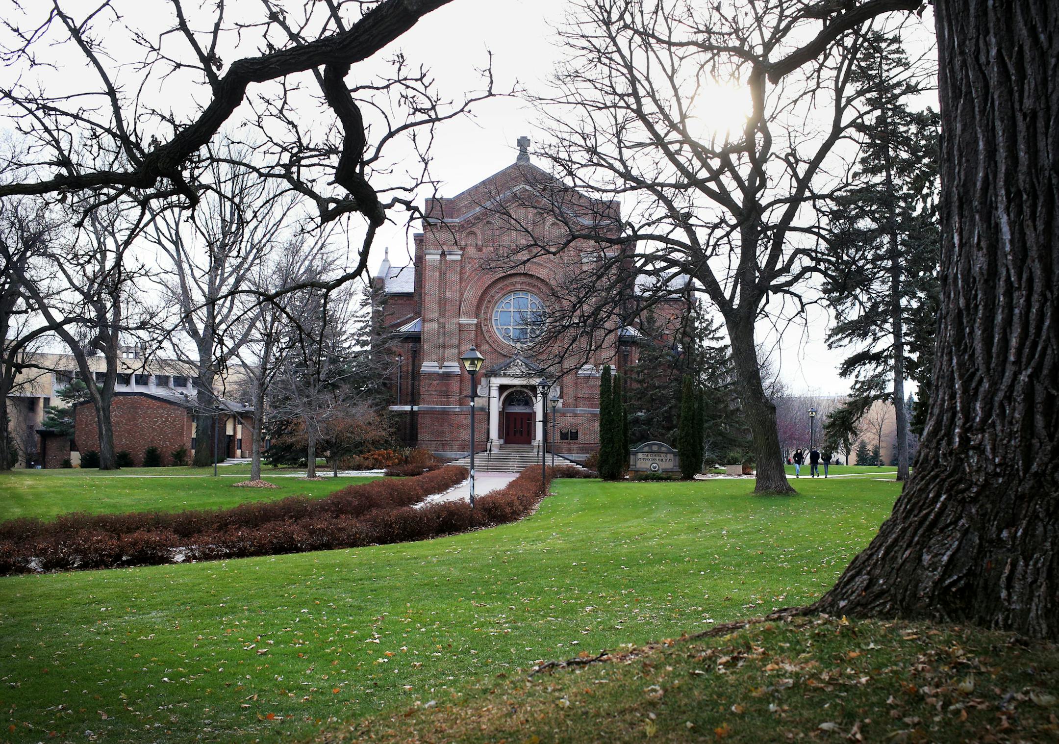 The Chapel of St. Thomas Aquinas on the University of St. Thomas campus Friday, Nov. 16, 2018, in St. Paul, MN.] DAVID JOLES &#x2022; david.joles@startribune.com The University of St. Thomas announced it will soon launch a a $12 million overhaul of its campus chapel, removing the "chapel'' in the name, and making it an interfaith center.