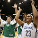 Maya Moore (right) led the Lynx with 26 points in Tuesday's victory at San Antonio.
